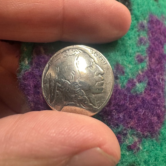 Vintage 80s Circle T Southwestern Vest M | Wool Corduroy Lapel Buffalo Buttons - Picture 9 of 10